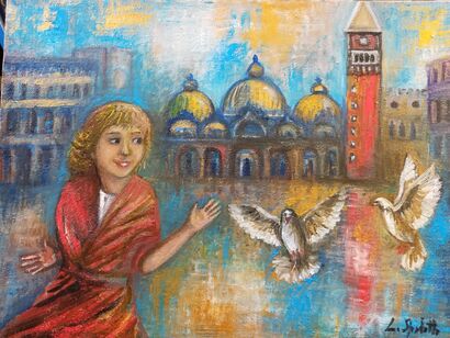 Messaggera di pace - a Paintings Artwork by Lidia Spadetto 