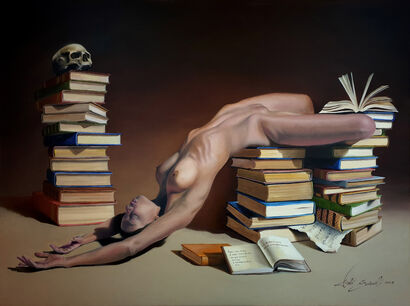 La seduzione della conoscenza - A Paint Artwork by Nicolò Governali