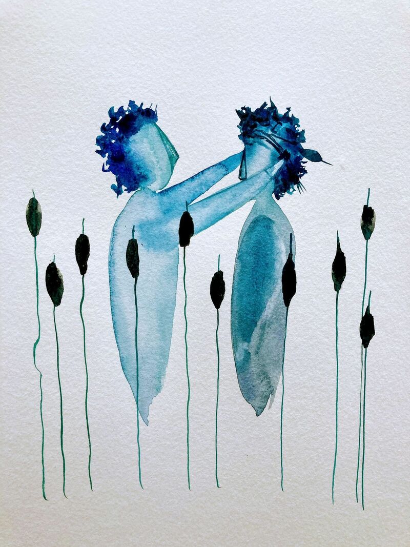 il giunco dell'umiltà - a Paint by Limoni blu