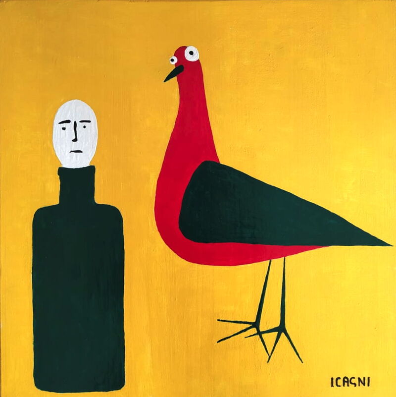 Le pigeon (The pigeon) - a Paintings by ICAGNI