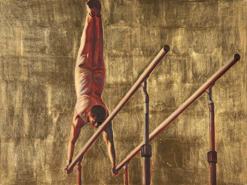 Golden gymnast - a Paint by Anastasia Markovskaya