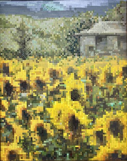 Campo di girasoli - a Paint Artowrk by Pixelartgalasso 
