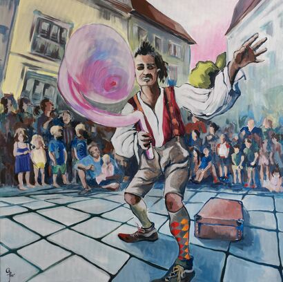 Juggler - a Paint Artowrk by Rita Galambos