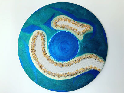 Great Blue Hole - a Paint Artowrk by BLUEna.Gallery