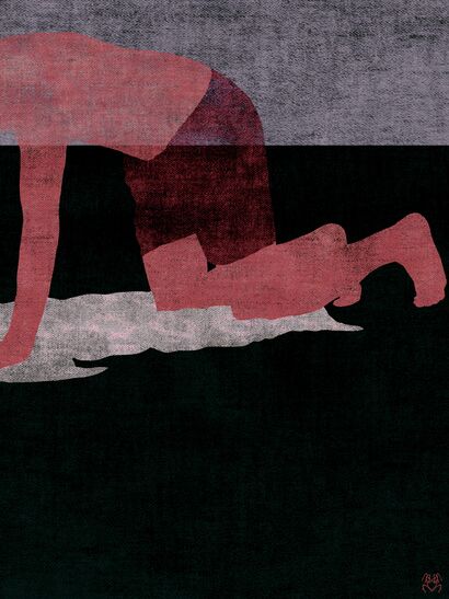 The Man Who Kneeled - A Digital Art Artwork by Natalí Gutíerrez García