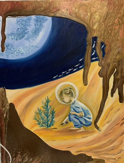 Origin of life. The view from Red planet. - a Paint Artowrk by Ekaterina  Seromakha