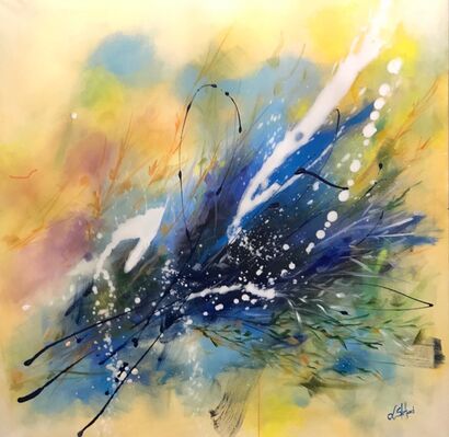 Blu in fiore - a Paint Artowrk by Luciano  Stuttgard