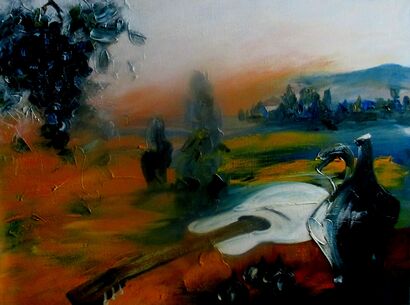 Evening in Tuscany. - a Paint Artowrk by Elena Slavnina