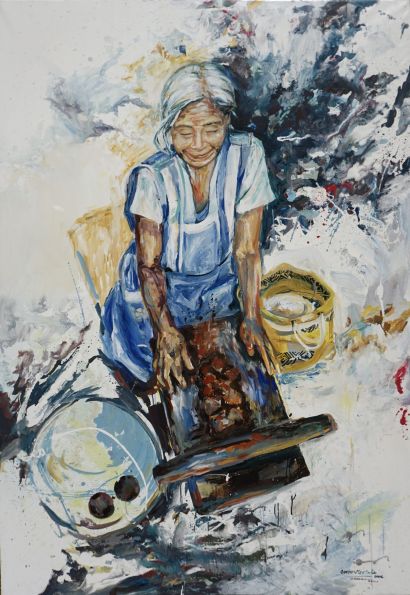 Ora et labora. La santificación en el trabajo  - a Paintings Artwork by Carmen Judith Montaño Valencia 
