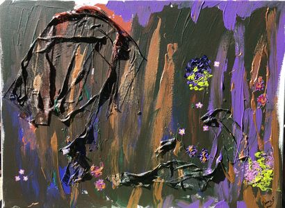 Composition in purple - a Paint Artowrk by Ivonne Garate Urtubia