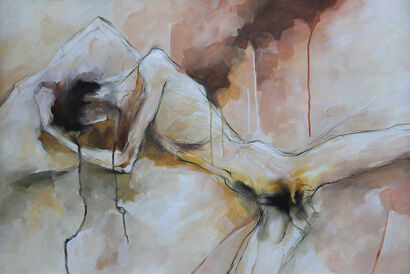 Berlin Nude01 - a Paint Artowrk by Pradipta Ray