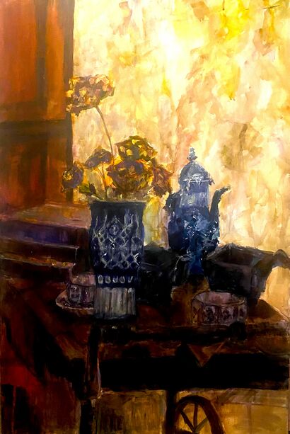 Grand Hotel:  Tea Time - a Paint Artowrk by Christie  Barnes