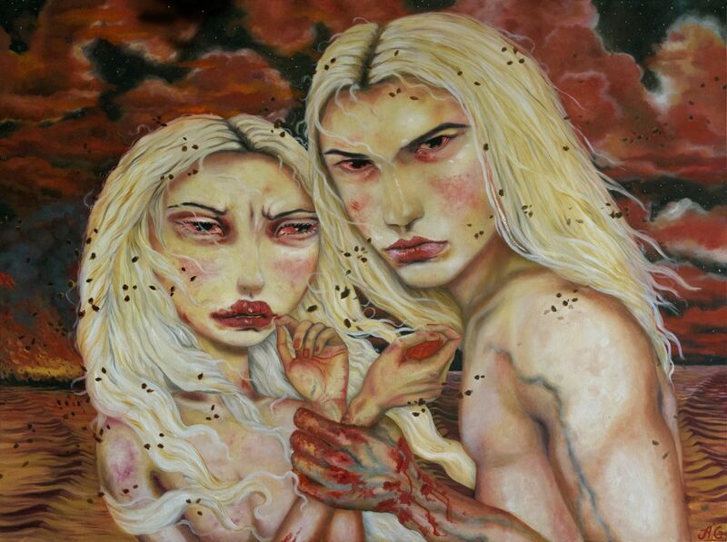 Milk and Blood - a Paint by Alisa Godin