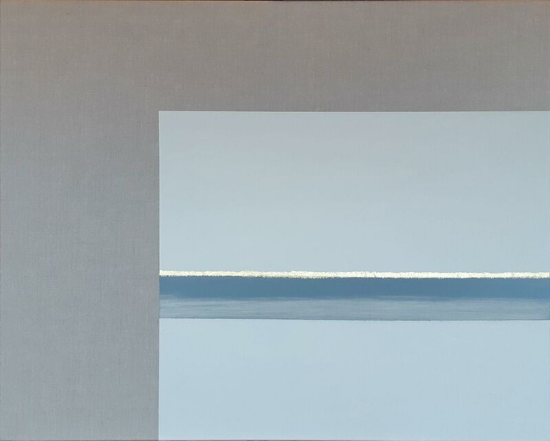 Canvas/Gold/White/Gray 2 - a Paint by Simonetta Riccardini