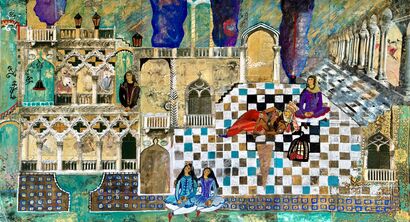 Layla and Majnun - A Paint Artwork by layla Fathi Zadeh