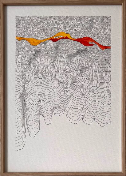 Les rivières de lave III - a Paint Artowrk by Luis Marques