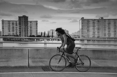 Running on the bridge - a Photographic Art Artowrk by Andrea Mattia