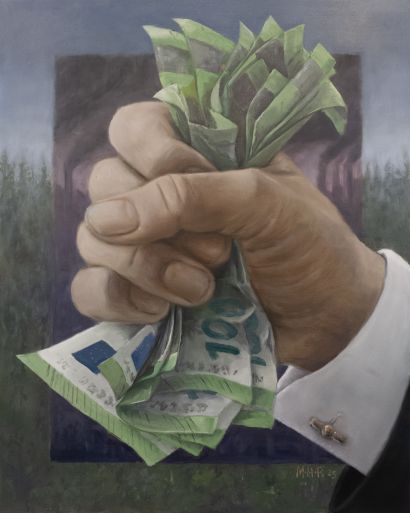 Zeleno - a Paintings Artwork by Mohor Kejžar