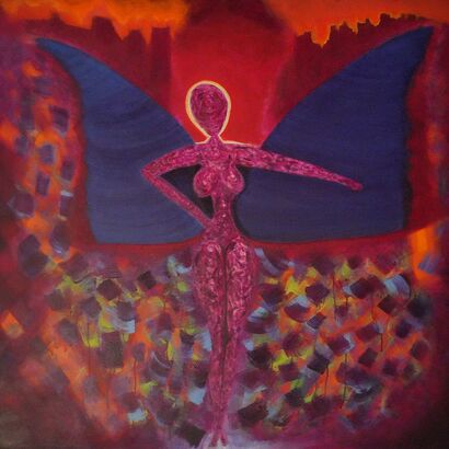 Show us the way to love & salvation in these times - A Paint Artwork by Lucio Carbeli F. Bellolio 