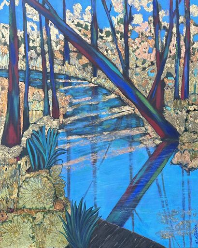 In the Silence of the Garden - a Paint Artowrk by Monika Jakutowicz