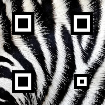 QR Derivations Zebra 324571 - a Digital Art Artowrk by Fran Ortegantona