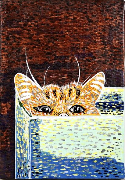 Cat in the Box - a Paint Artowrk by HsunArt
