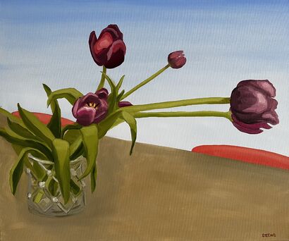 Afternoon tulips - A Paint Artwork by Diana Dzene