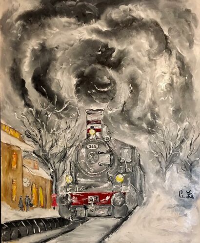 treno a vapore - A Paint Artwork by CeZe