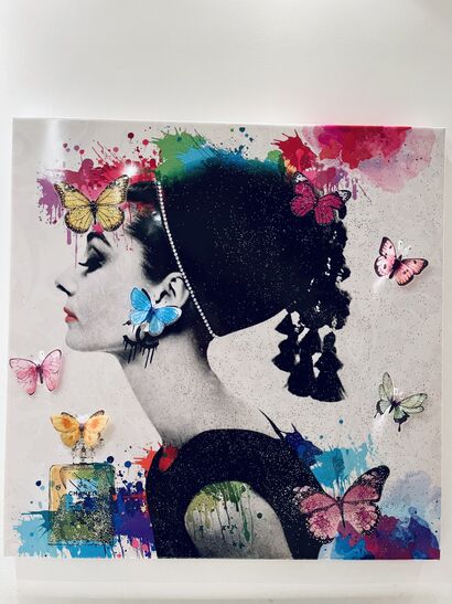 Audrey with Butterflies - a Digital Art Artowrk by Tanja Baier