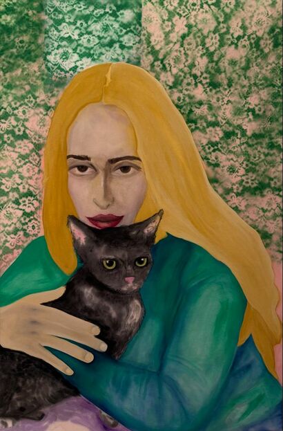 Cat Lady - a Paint Artowrk by Tini