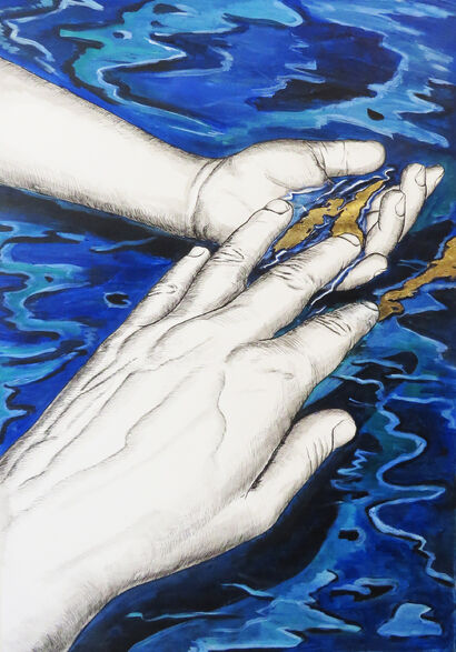 The touch of water - A Paint Artwork by Isidora Ivanovic