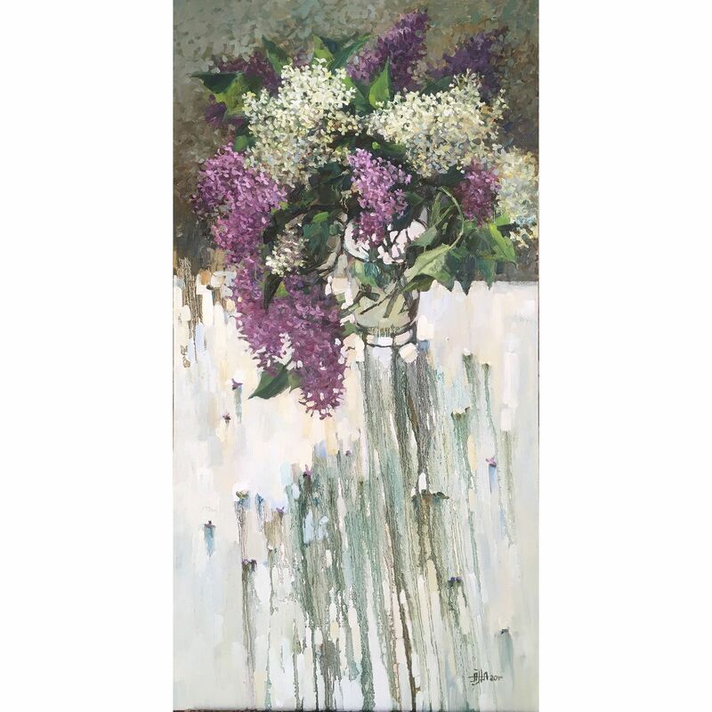 Lilac clusters - a Paint by Arisha Nor