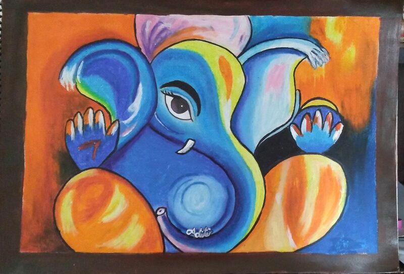 Ganesha - a Paintings by Aditi Bhatnagar
