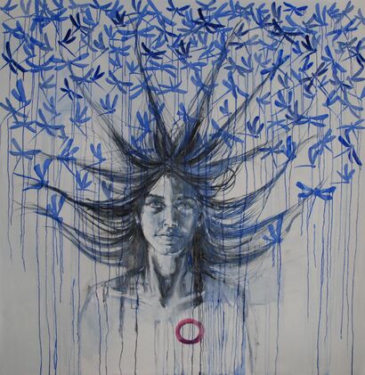 Tentativo di volo/l'illusione della libertà - A Paint Artwork by Martina Dalla Stella