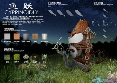 Cyprinoidly - A Land Art Artwork by Meng Chen