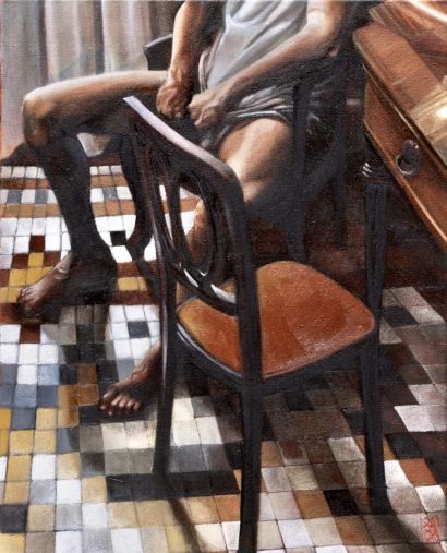 Il Trittico della Follia: l’Assenza - a Paintings Artwork by the.draughtmans.icon