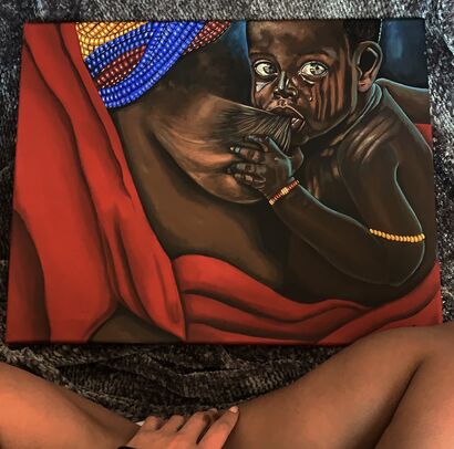 Ethiopian baby - A Paint Artwork by Karina Maria Rivera