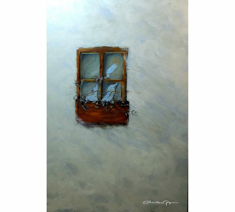 Window Escaping - a Paint by Christine Gagnon