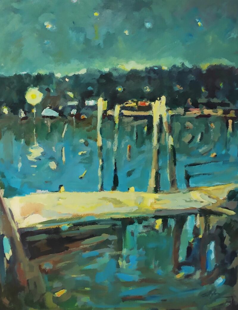 Il pontile (laguna veneziana) - a Paint by gianpaolo callegaro
