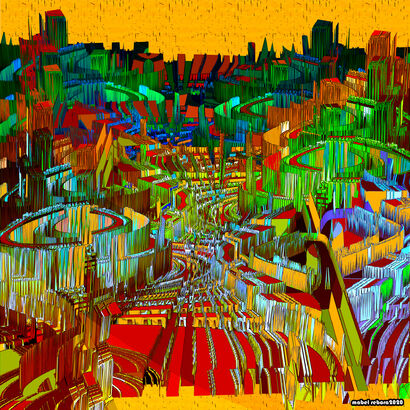 ciudades dictadas (serie) - a Digital Art Artowrk by mabel rebora