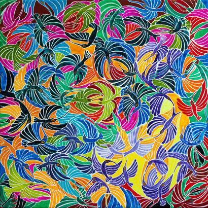 Kolibry / en. Hummingbirds - A Paint Artwork by Dorota Szpil