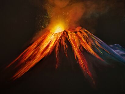 VOLCANO OF EMOTIONS - A Paint Artwork by Maria Baskal