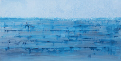 Horizontal sea - A Paint Artwork by ginevra bellini