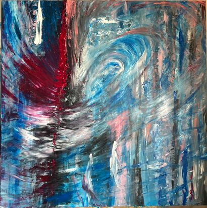 Lourdes Abstrait Element Air  - a Paint Artowrk by Masson Ilan