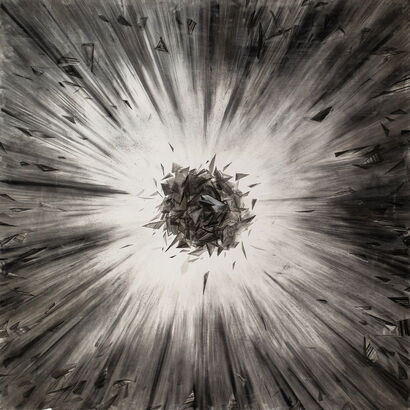 The impact and explosive power of the universe  - A Paint Artwork by Suki