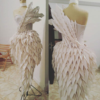 origami costume dress - a Art Design Artowrk by rama Sherif