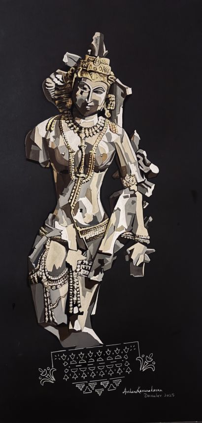 Timeless Muse - A Paintings Artwork by Archana Karunakaran
