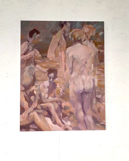 More human figures stripped of all frivolities like culture, politics and religion - A Paint Artwork by Jan Bultheel