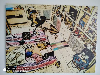 My daughter\'s untidy room in Bari - a Digital Graphics and Cartoon Artowrk by Tommy64