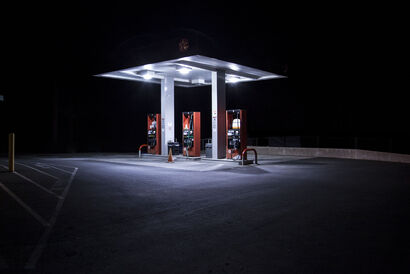 Gas Station in the wilderness  - a Photographic Art Artowrk by Ana Gómez de León 